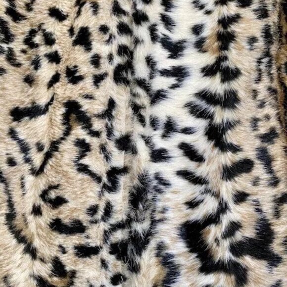 Leopard Cheetah Animal Print Faux Fur Jacket Coat Size XS - Picture 3 of 5